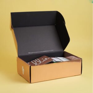 black shipping boxes