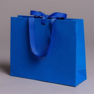 blue paper bag