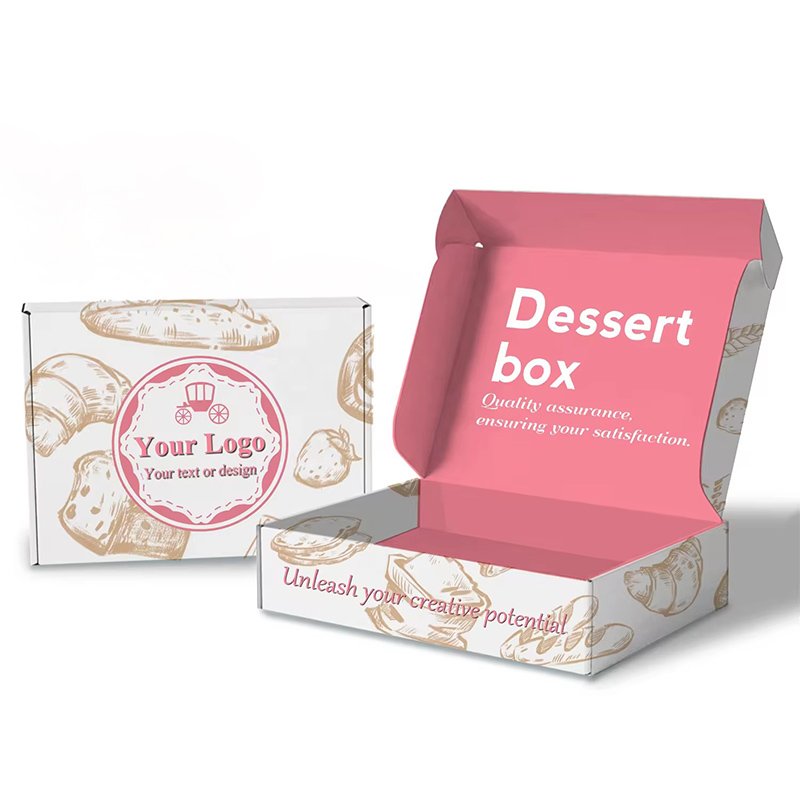Customized fsc material dessert box  with logo